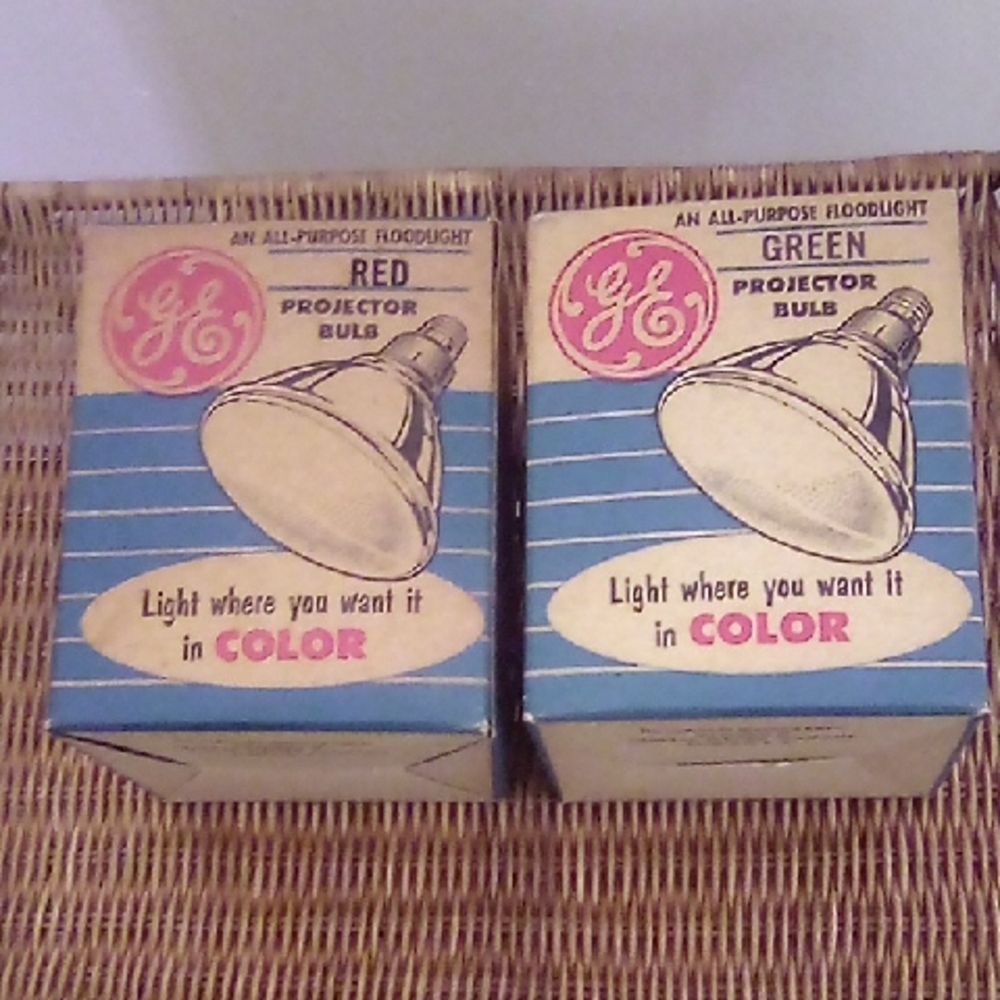 Vintage General Electric Projector Bulbs, New In Box